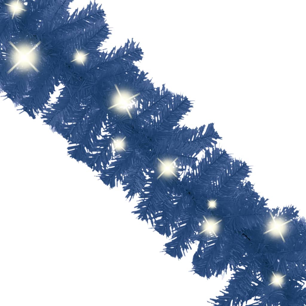 juleguirlande med LED-lys 10 m blå