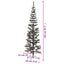 smalt juletræ 240 cm sort