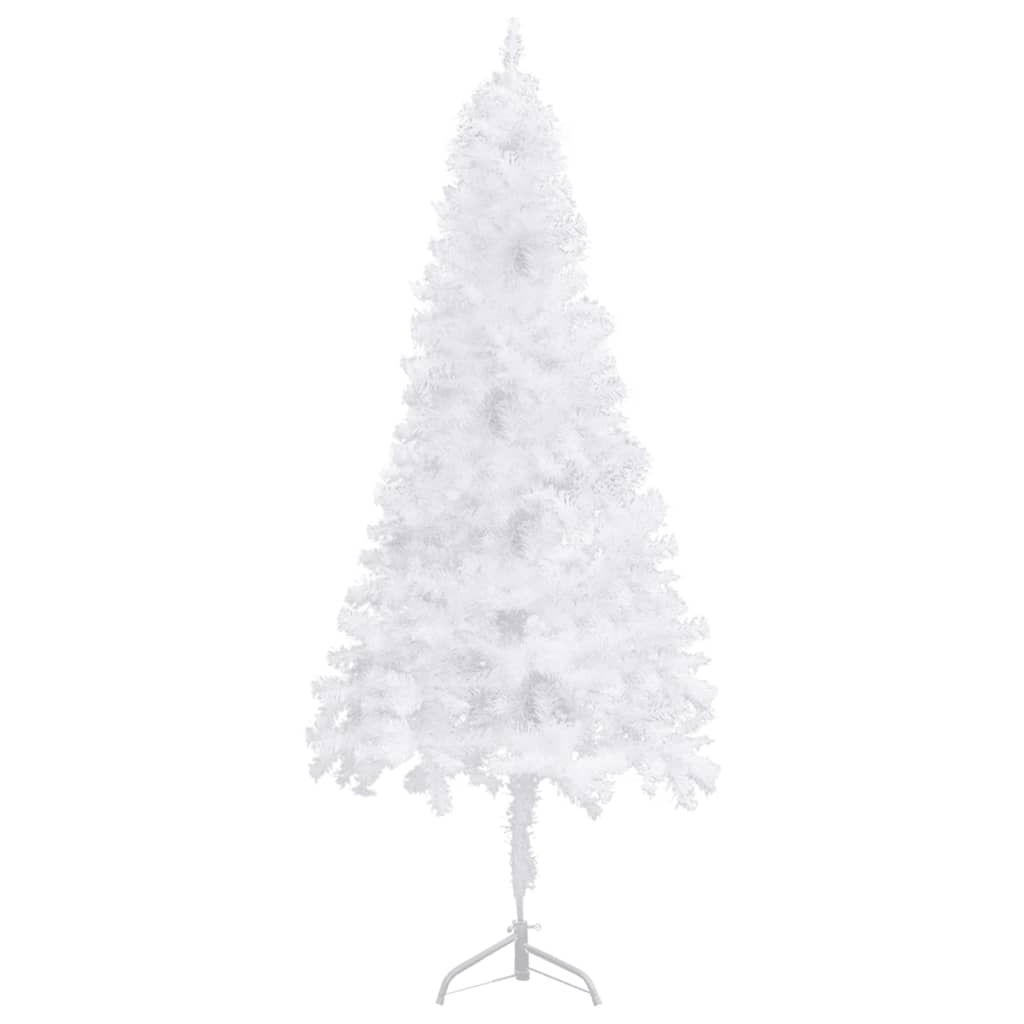 kunstigt juletræ til hjørne 240 cm PVC hvid