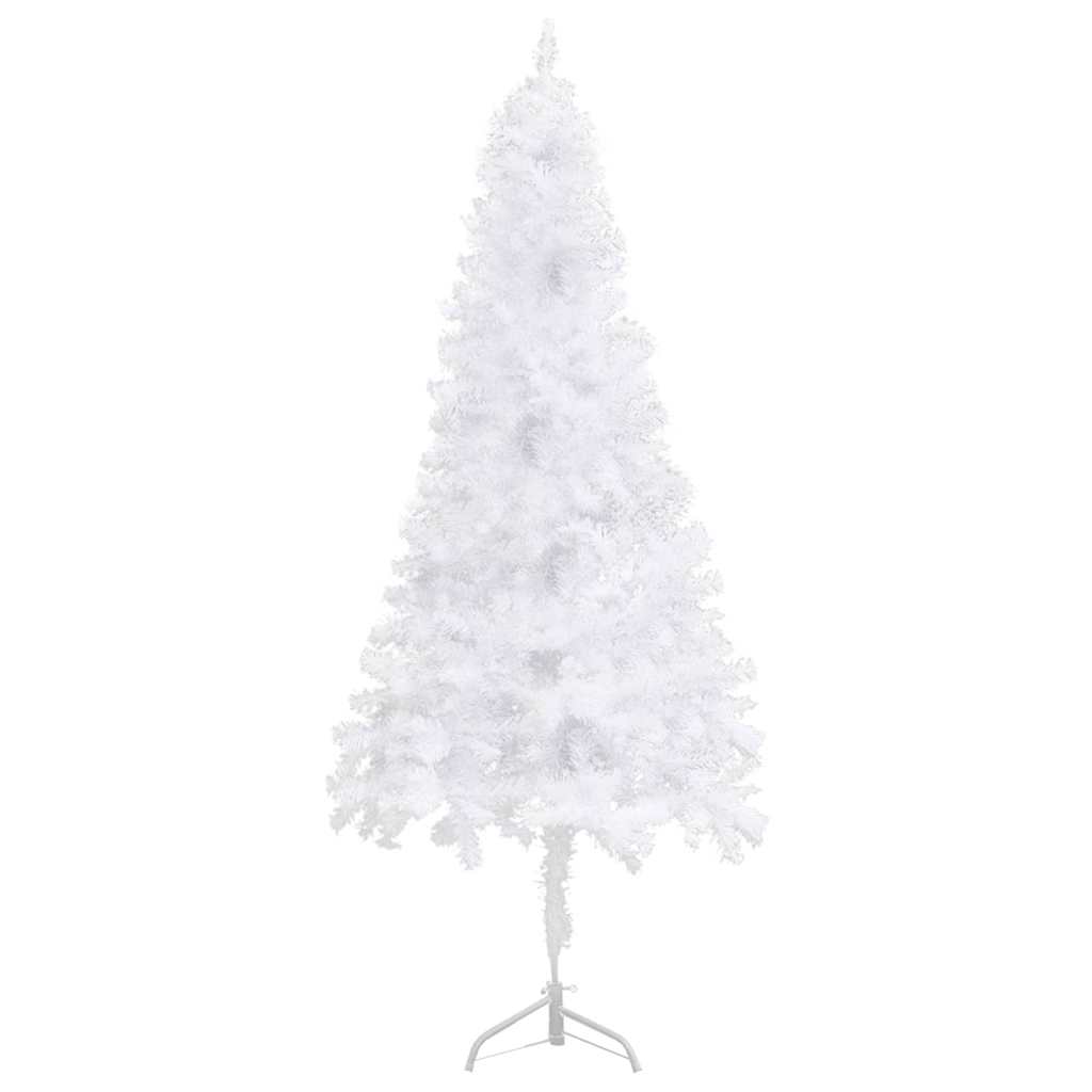 kunstigt juletræ til hjørne 240 cm PVC hvid