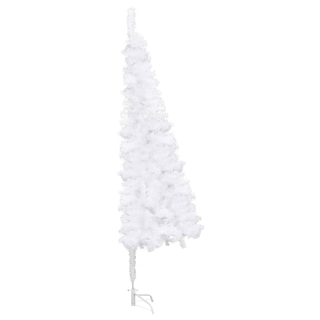 kunstigt juletræ til hjørne 240 cm PVC hvid