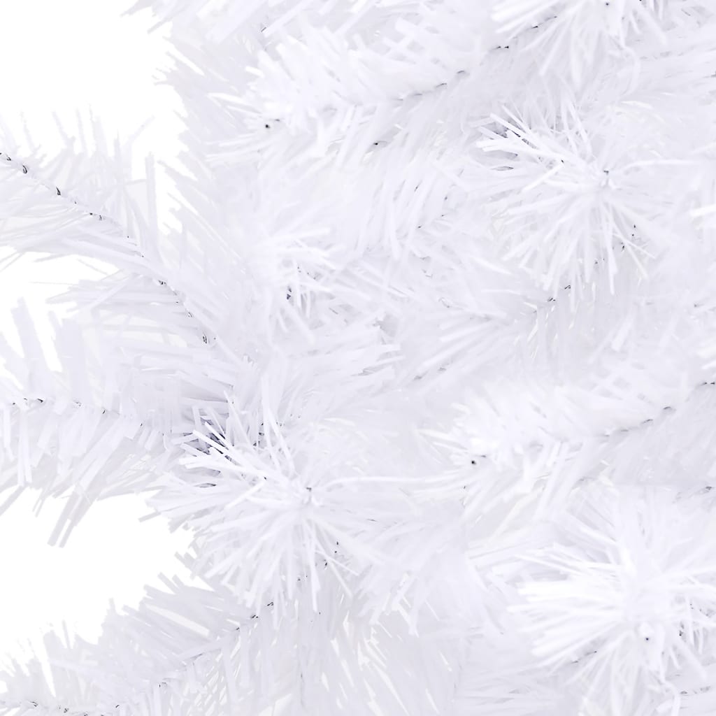 kunstigt juletræ til hjørne 240 cm PVC hvid