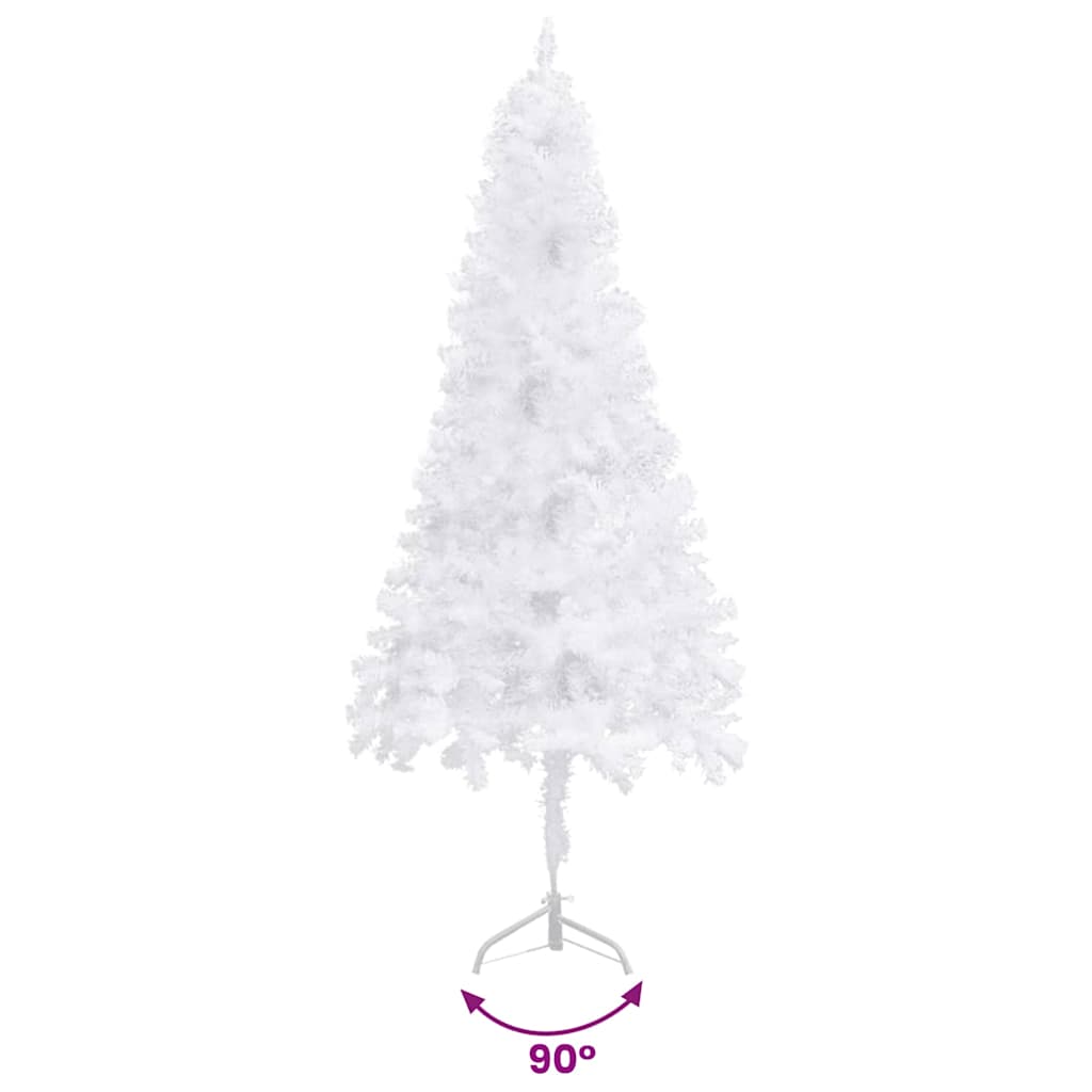 kunstigt juletræ til hjørne 240 cm PVC hvid