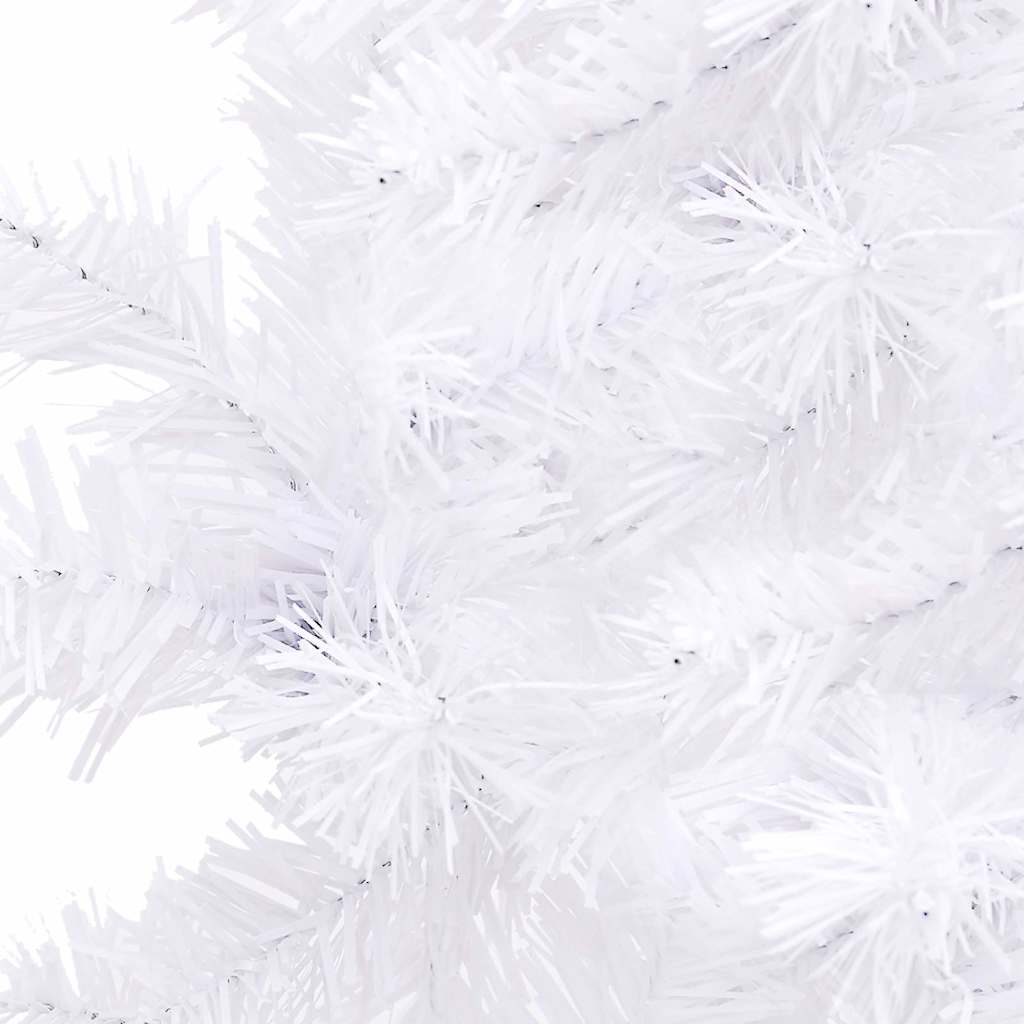 kunstigt juletræ til hjørne 240 cm PVC hvid