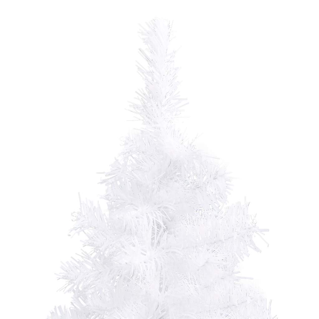 kunstigt juletræ til hjørne 240 cm PVC hvid