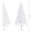 kunstigt juletræ til hjørne 240 cm PVC hvid