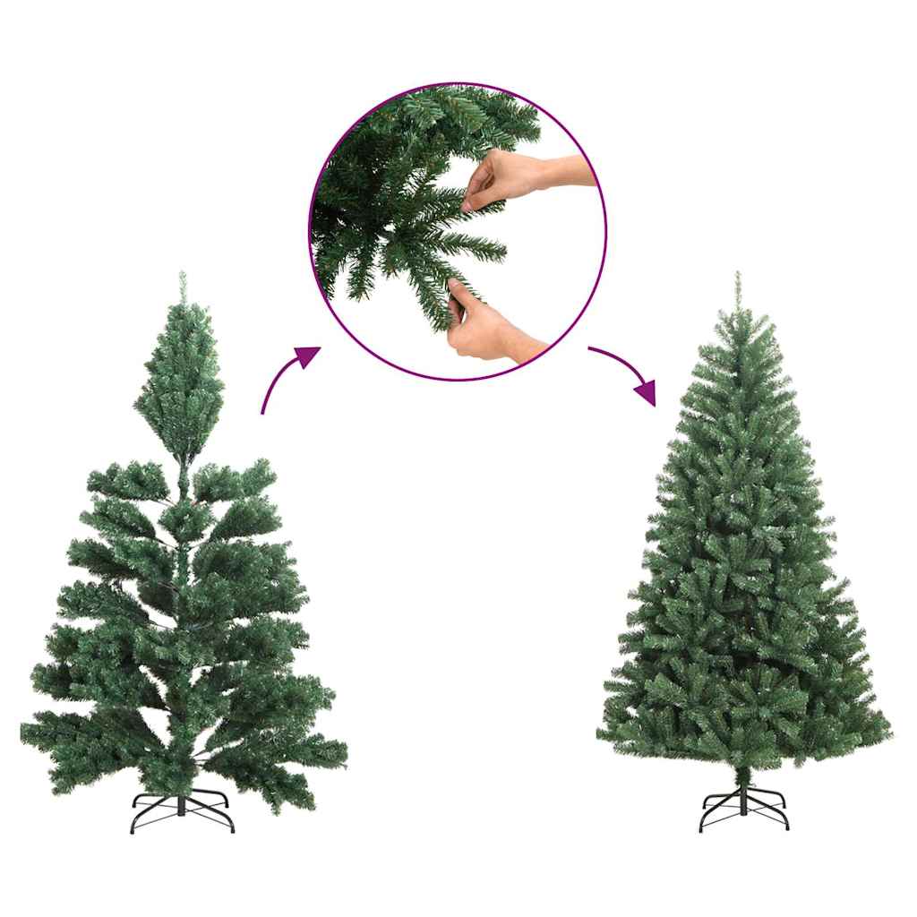 kunstigt juletræ til hjørne 240 cm PVC hvid