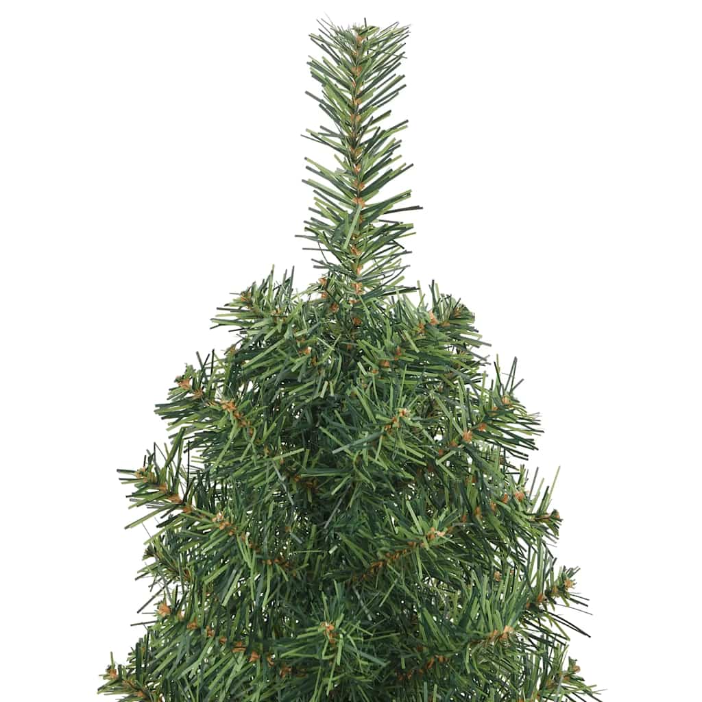smalt kunstigt juletræ med juletræsfod 120 cm PVC grøn