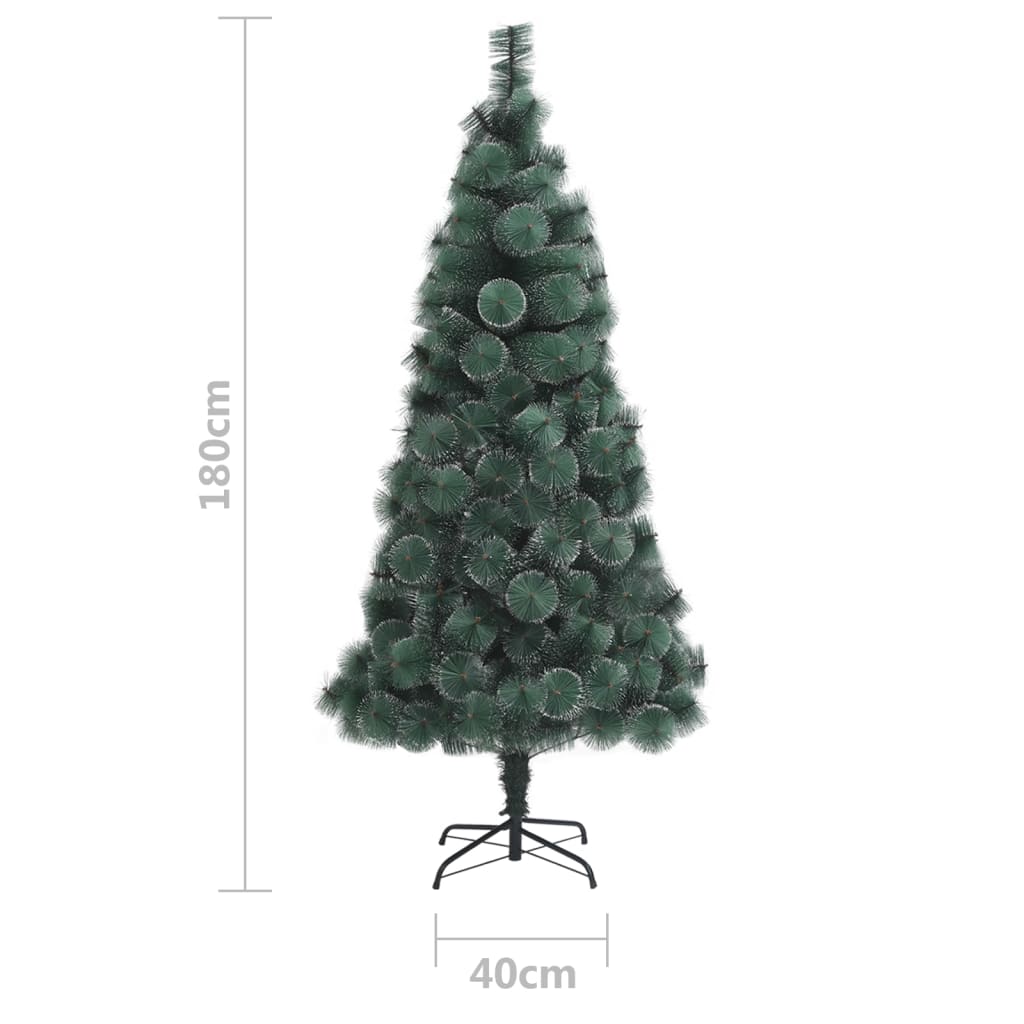 kunstigt juletræ med fod 180 cm PET grøn