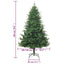 kunstigt juletræ 180 cm PVC + PE grøn