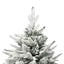 kunstigt juletræ med puddersne 180 cm PVC og PE grøn