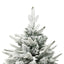 kunstigt juletræ med puddersne 210 cm PVC og PE grøn