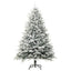 kunstigt juletræ med puddersne 240 cm PVC og PE grøn
