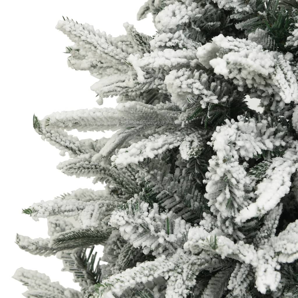 kunstigt juletræ med puddersne 240 cm PVC og PE grøn