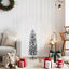 smalt kunstigt juletræ med sne 120 cm PVC grøn