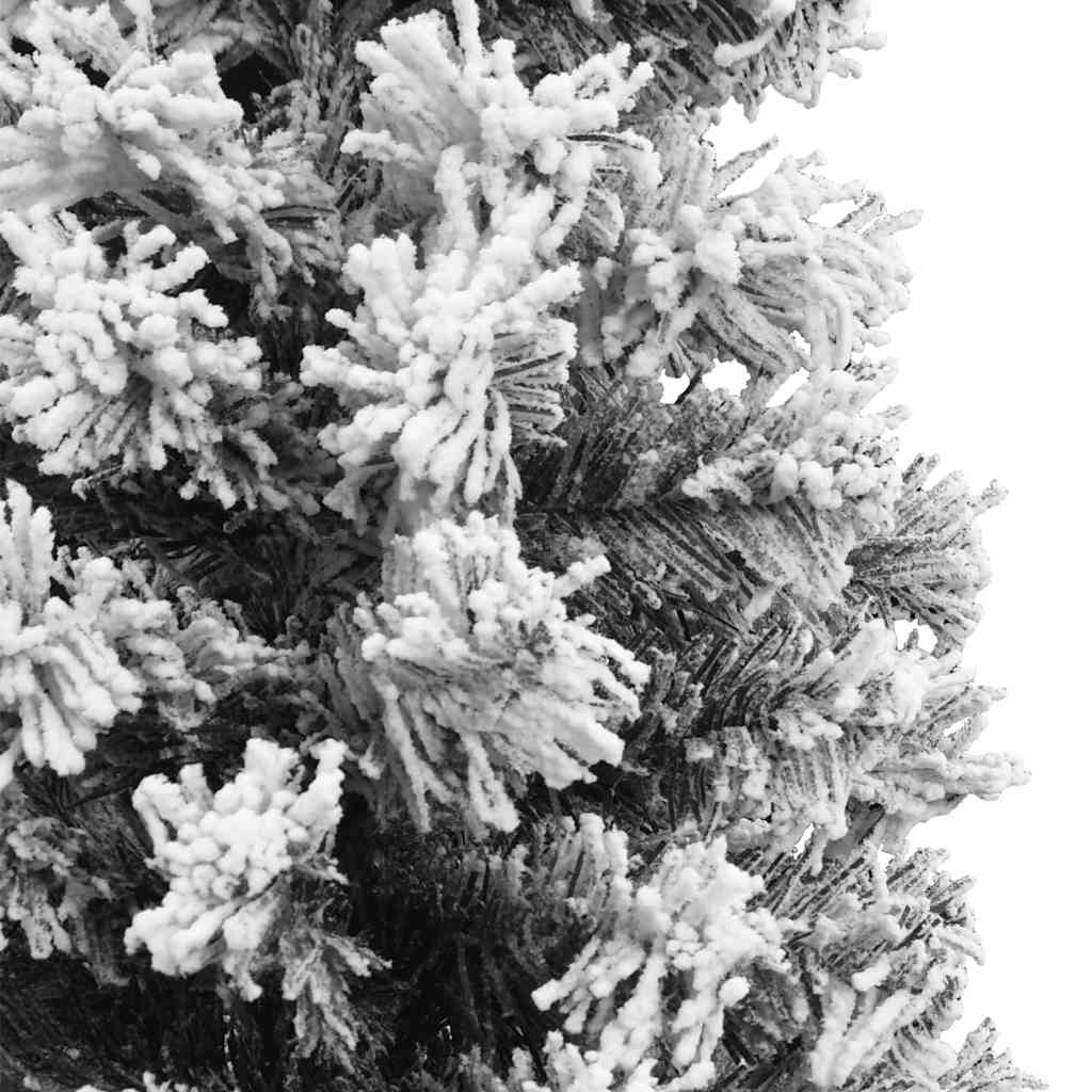 smalt kunstigt juletræ med sne 120 cm PVC grøn