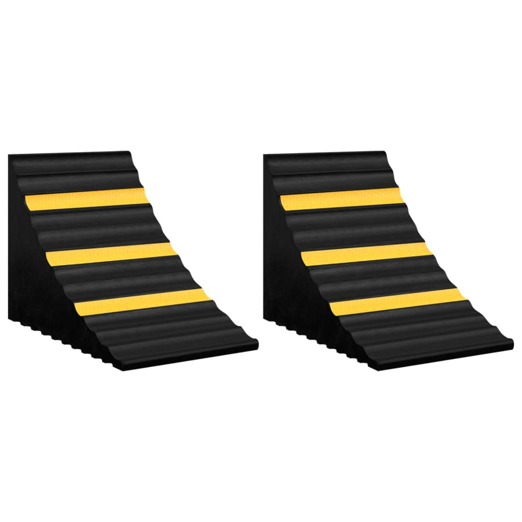stopklods til parkering 2 stk. 29x16x19 cm gummi