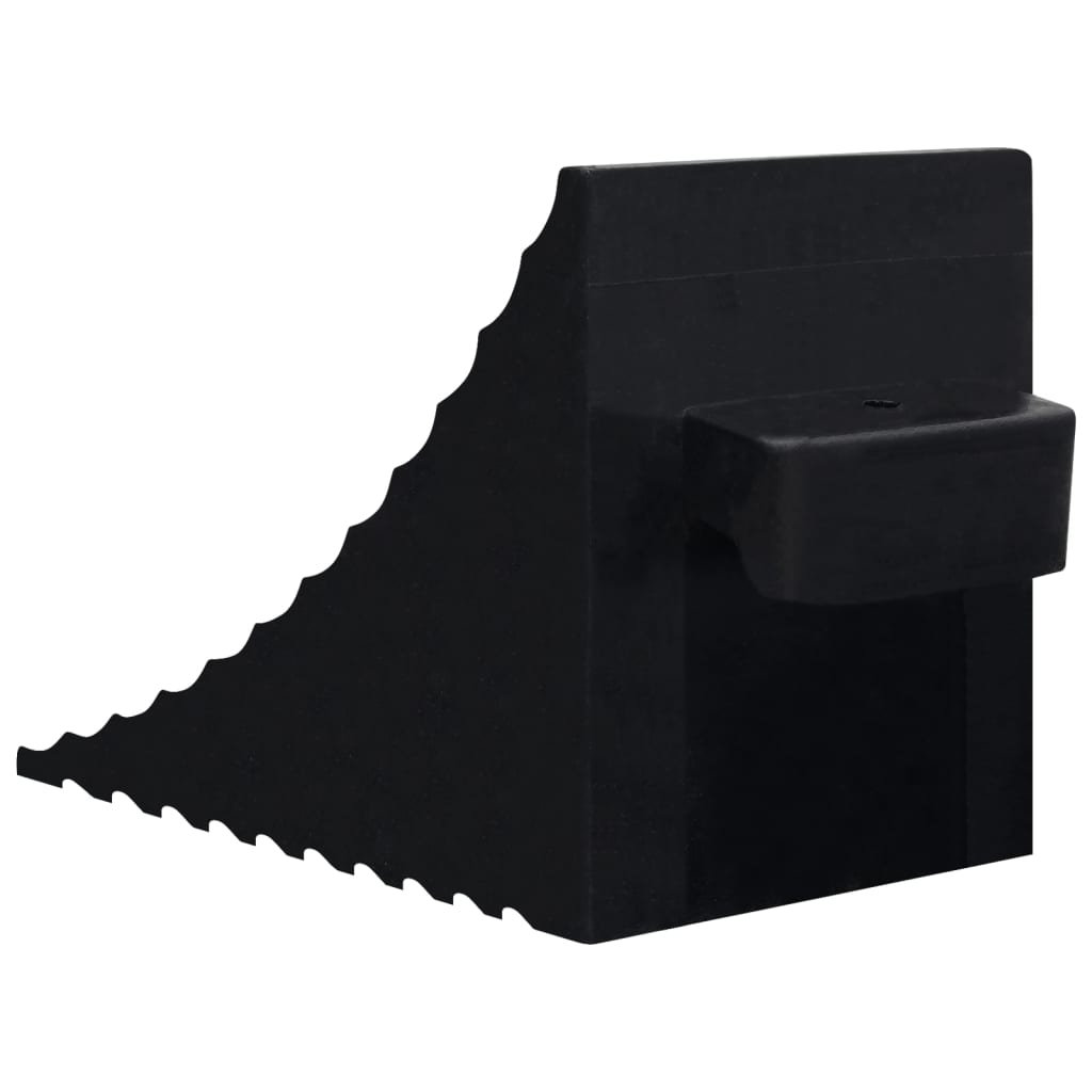 stopklods til parkering 2 stk. 29x16x19 cm gummi