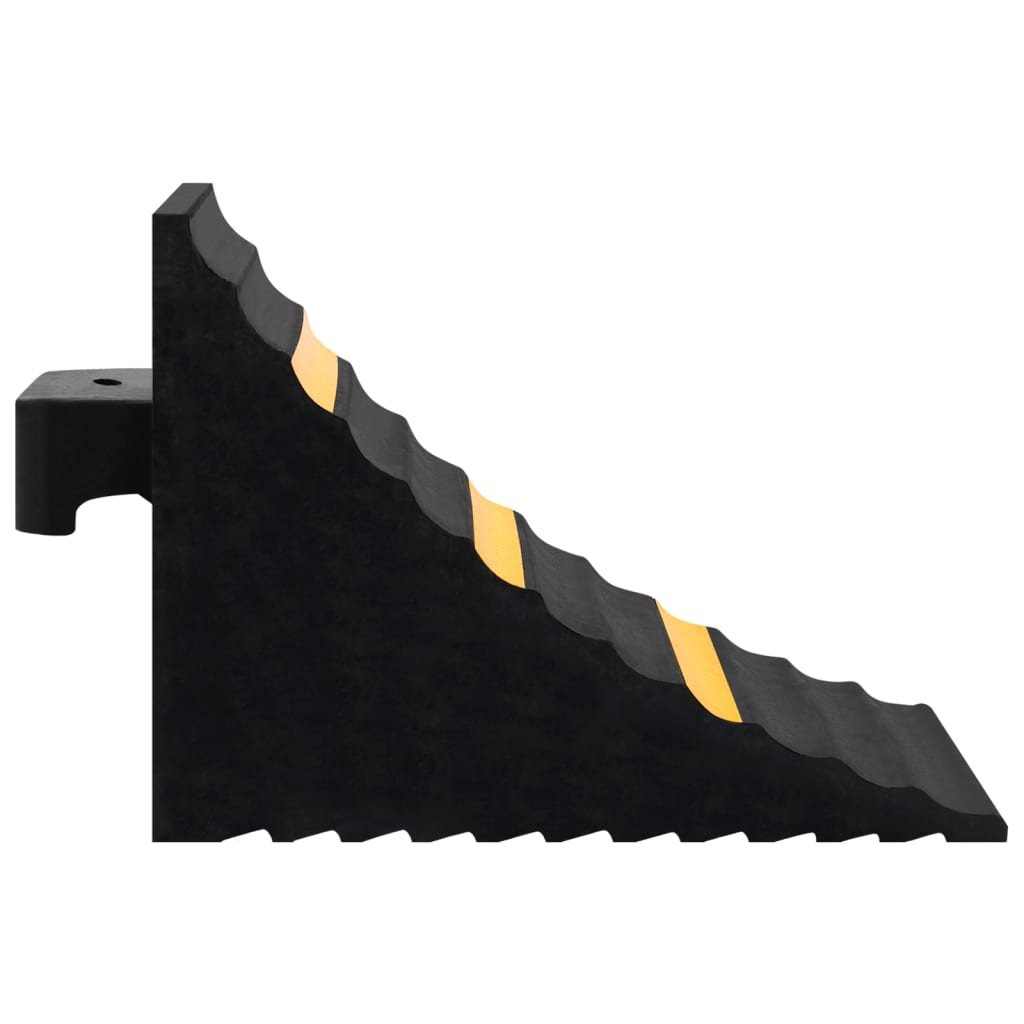 stopklods til parkering 2 stk. 29x16x19 cm gummi