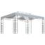 pavillon med LED-lyskæder 4x3x2,7 m hvid