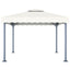 pavillon med LED-lyskæder 300x300 aluminium cremefarvet