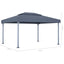 pavillon med LED-lyskæder 400x300 cm aluminium antracitgrå