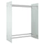brændestativ 80x35x100 cm hærdet glas hvid