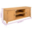 tv-skab 110x35x44 cm massivt egetræ