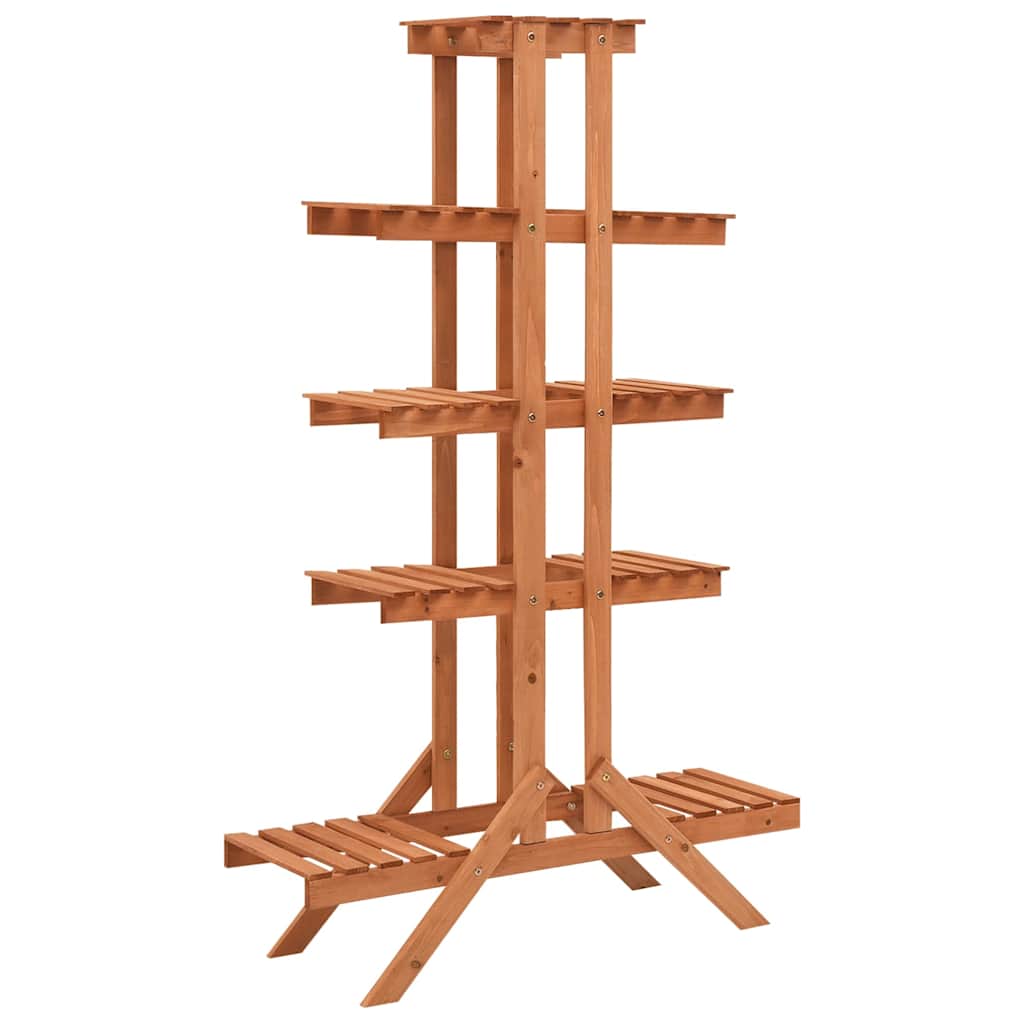 plantestativ 83x25x132 cm massivt fyrretræ billede