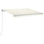 markise m. LED-lys 300x250 cm manuel betjening cremefarvet