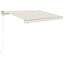 markise m. LED + vindsensor 300x250 cm automatisk cremefarvet