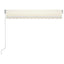 markise m. LED 350x250 cm manuel betjening cremefarvet