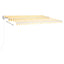 markise m. LED + vindsensor 400x300 cm automatisk gul og hvid