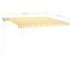 markise m. LED + vindsensor 400x300 cm automatisk gul og hvid