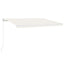markise m. LED-lys 450x300 cm manuel betjening cremefarvet