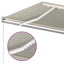 markise m. LED-lys 500x300 cm manuel betjening cremefarvet