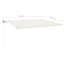 markise m. LED + vindsensor 500x300 cm automatisk cremefarvet