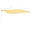 markise m. LED + vindsensor 500x300 cm automatisk gul og hvid