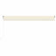 markise m. LED + vindsensor 600x300 cm automatisk cremefarvet