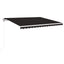 markise m. LED + vindsensor 400x350 cm automatisk antracit