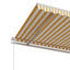markise 500x350 cm automatisk betjening gul og hvid
