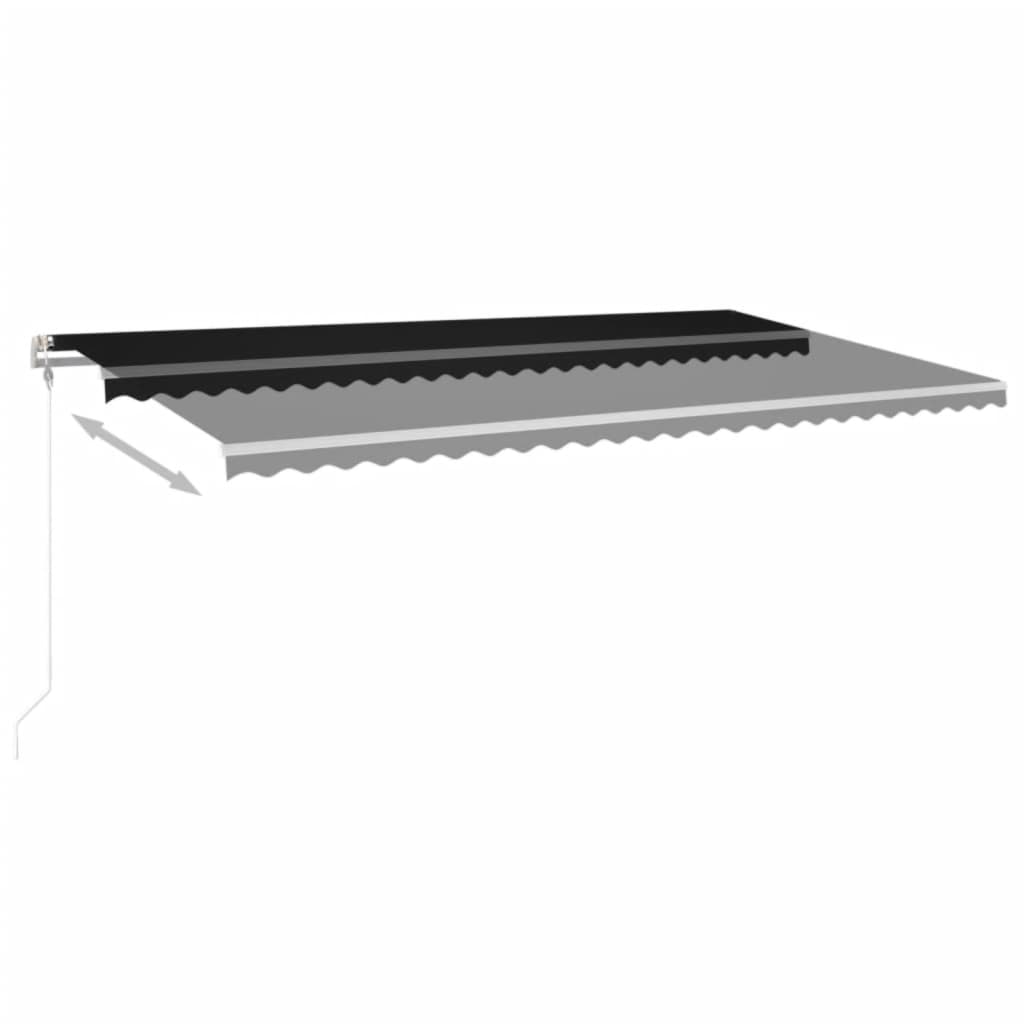 markise 600x300 cm automatisk betjening antracitgrå