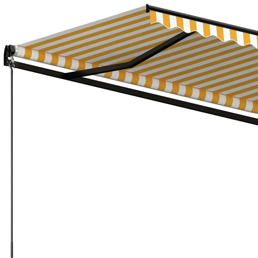 markise 350x250 cm manuel betjening gul og hvid