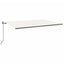 markise m. LED + vindsensor 500x300 cm automatisk cremefarvet