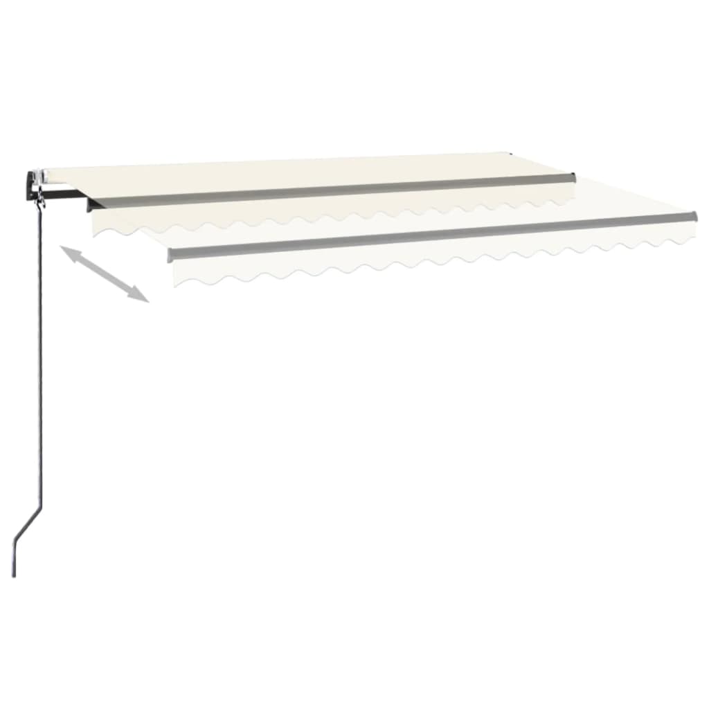 markise 400x350 cm automatisk betjening cremefarvet