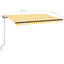 markise 400x350 cm automatisk betjening gul og hvid