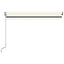 markise m. LED + vindsensor 400x350 cm automatisk creme