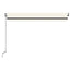 markise m. LED + vindsensor 450x350 cm automatisk creme