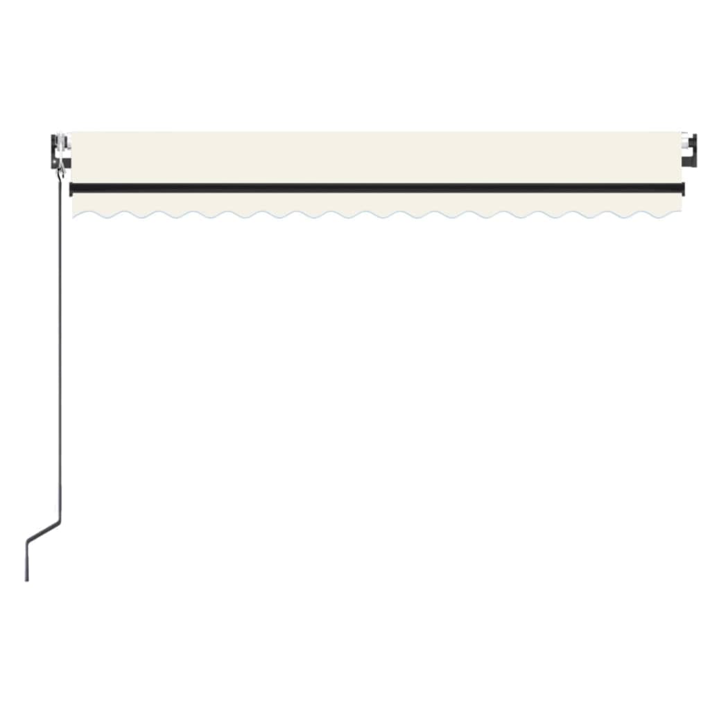 markise m. LED + vindsensor 450x350 cm automatisk creme