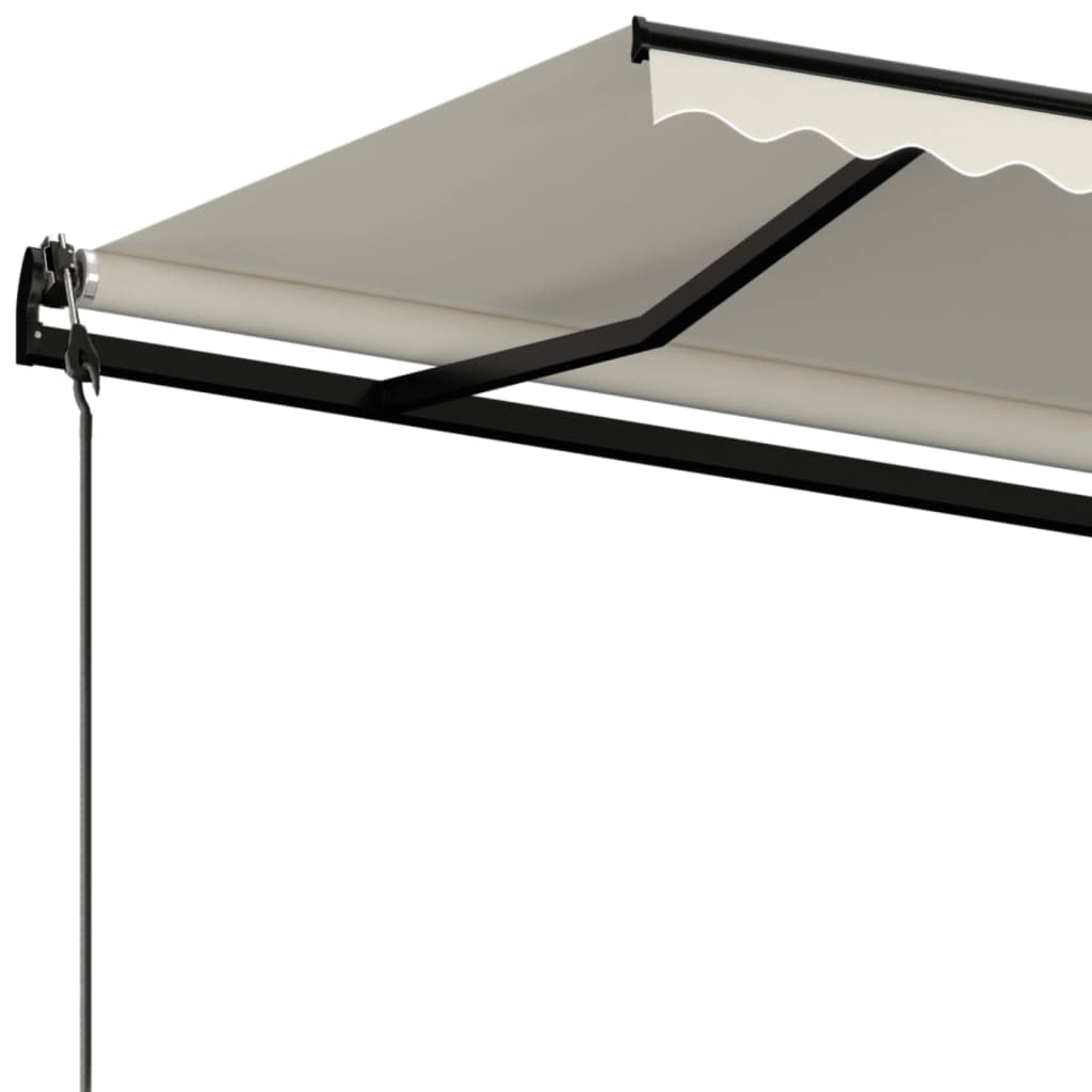 markise 500x350 cm automatisk betjening cremefarvet